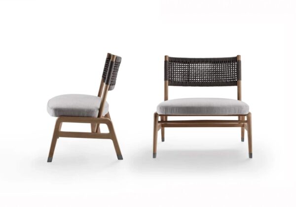 Loungesessel aus massivem Holz mit gepolsterter Sitzfläche | Flexform | Ortigia - Image 4