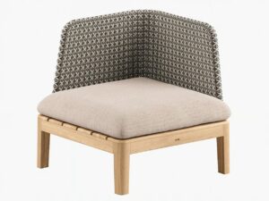 Eck- Gartensessel aus Synthetikstoff und Teakholz | Royal Botania | Calypso Lounge