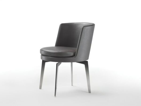 Stuhl aus Leder mit gepolsterter Sitzfläche | Flexform | Feel Good