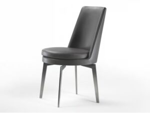 Stuhl aus Leder mit gepolsterter Sitzfläche | Flexform | Feel Good