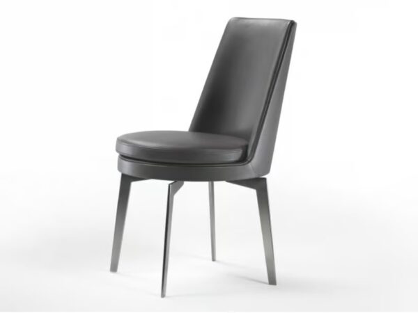 Stuhl aus Leder mit gepolsterter Sitzfläche | Flexform | Feel Good