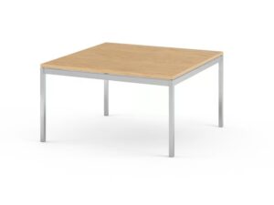 Quadratischer Tisch aus Stahl und Holz | Knoll | Florence Knoll
