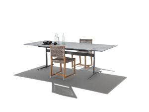 Rechteckiger Tisch aus Stein | Flexform | Fly