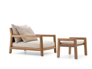 Gartensessel aus Teakholz mit Armlehnen | B&B Italia Outdoor | Pablo