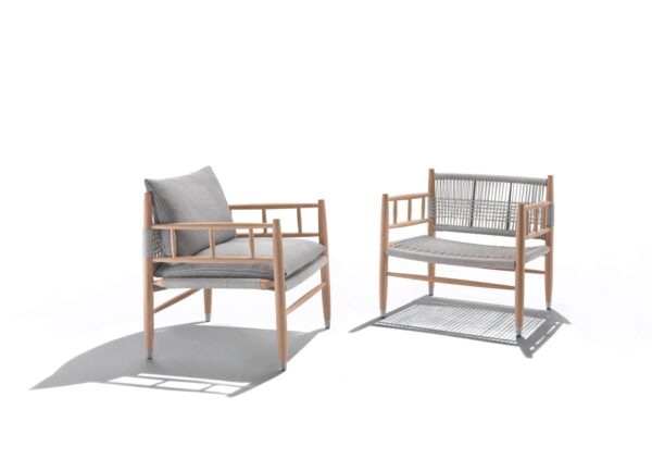 Gartensessel aus Irokoholz mit Armlehnen | Flexform | Lee Outdoor - Image 4