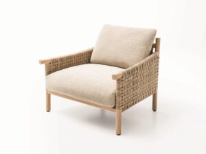 Gartensessel aus Sassafras mit abnehmbarem Bezug | Paola Lenti | Kiori