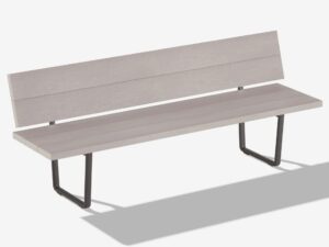 Gartenbank aus Aluminium mit Rücken | FAST | Orizon