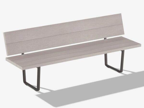 Gartenbank aus Aluminium mit Rücken | FAST | Orizon