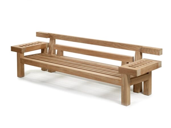 Gartenbank aus Teakholz mit Armlehnen | Royal Botania - Image 3