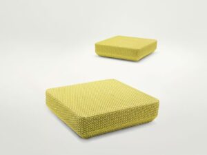 Quadratischer Sitzpouf für den Außenbereich aus Seil | Paola Lenti | Daydream