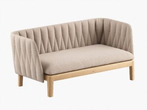 2-er Gartensofa aus Stoff und Teakholz | Royal Botania | Calypso Lounge