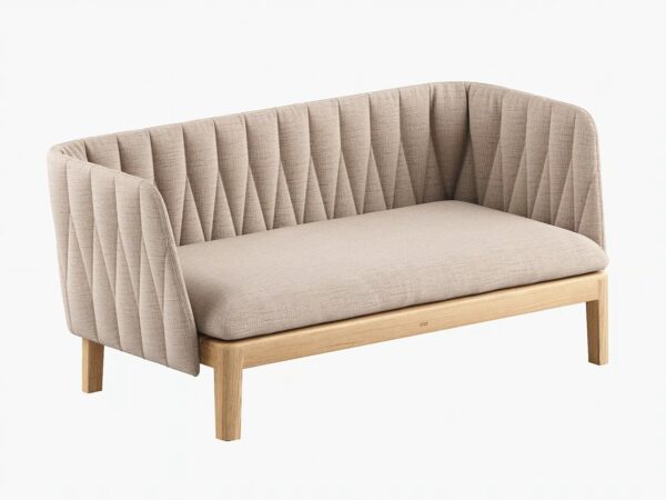 2-er Gartensofa aus Stoff und Teakholz | Royal Botania | Calypso Lounge