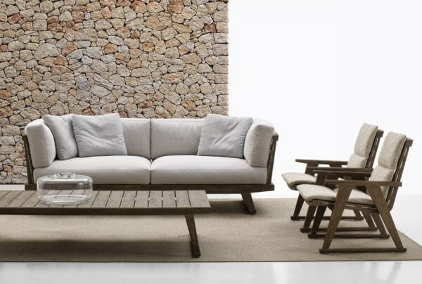 Lounge Gartensessel aus Teakholz mit Armlehnen | B&B Italia Outdoor | Gio - Image 4