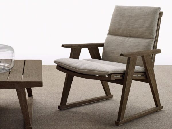 Lounge Gartensessel aus Teakholz mit Armlehnen | B&B Italia Outdoor | Gio - Image 3