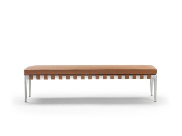 Gepolsterte Sitzbank aus gegerbtem Leder | Flexform | Gregory - Image 2