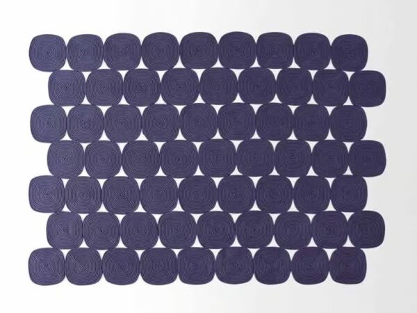 Rechteckiger geometrischer Teppich aus Seil | Paola Lenti | High Tech