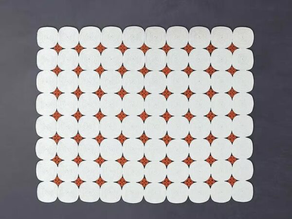 Rechteckiger geometrischer Teppich aus Seil | Paola Lenti | High Tech - Image 2