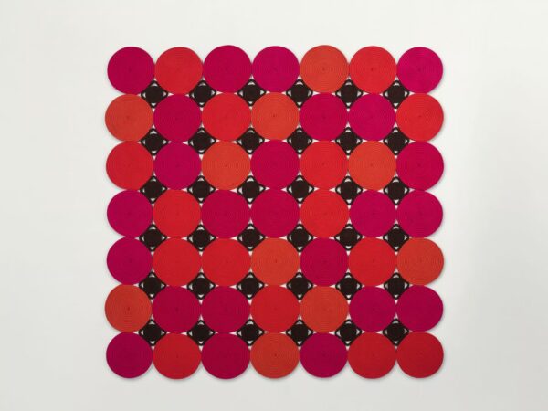 Quadratischer geometrischer Teppich aus Seil | Paola Lenti | High Tech