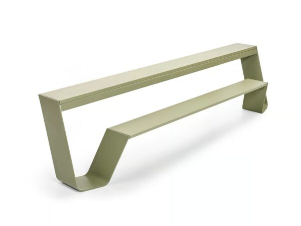 Parkbank aus pulverbeschichtetem Aluminium mit Rückenlehne | Extremis | Hopper - Image 2