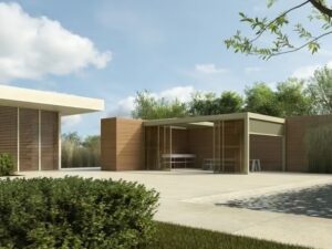 Freistehende Terrassenüberdachung aus Aluminium | RENSON