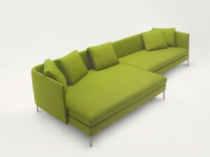 Sofa aus Stoff mit abnehmbarem Bezug mit Récamiere | Paola Lenti