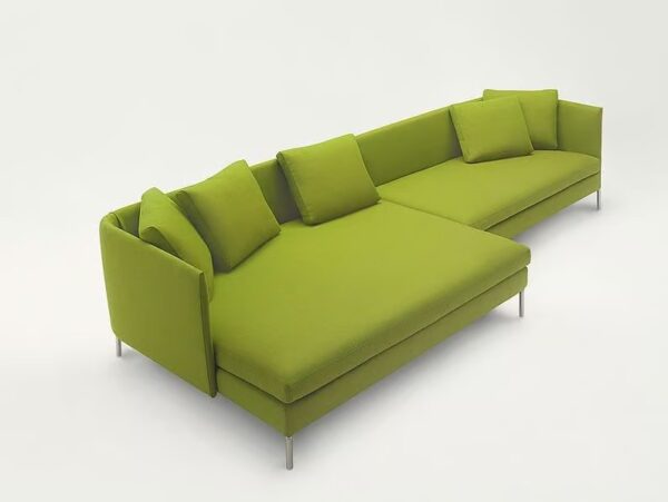 Sofa aus Stoff mit abnehmbarem Bezug mit Récamiere | Paola Lenti
