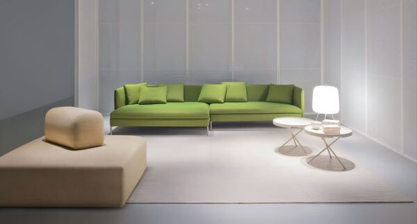 Sofa aus Stoff mit abnehmbarem Bezug mit Récamiere | Paola Lenti - Image 4