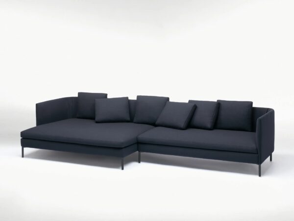 Sofa aus Stoff mit abnehmbarem Bezug mit Récamiere | Paola Lenti - Image 3