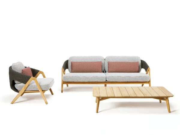 3-er Gartensofa aus Teakholz | Ethimo | Knit - Image 5