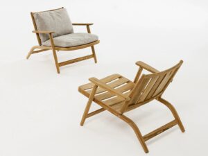 Klappbarer Liegestuhl aus Teakholz mit Armlehnen | RODA | Levante