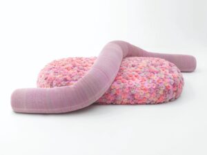 Sitzpuff aus Filz mit abnehmbarem Bezug | Paola Lenti | Metamorfosi