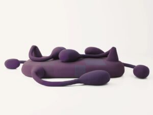 Sitzpuff aus Filz mit abnehmbarem Bezug | Paola Lenti | Metamorfosi