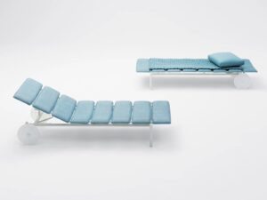 Verstellbarer Gartenliege mit Rollen | Paola Lenti