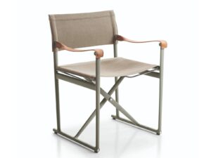 Klappbarer Gartenstuhl aus Segeltuch mit Armlehnen | B&B Italia Outdoor | Mirto