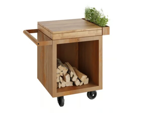 Garten-Servierwagen aus Corten™ | OFYR | OFYR Mise en Place PRO