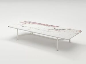 Niedriger rechteckiger Couchtisch aus Marmor | Paola Lenti | Nesso