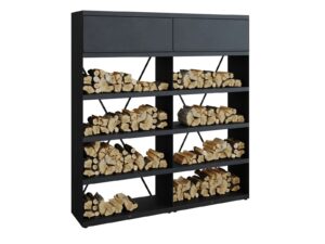Holzkorb aus pulverbeschichtetem Stahl | OFYR | OFYR Wood Storages