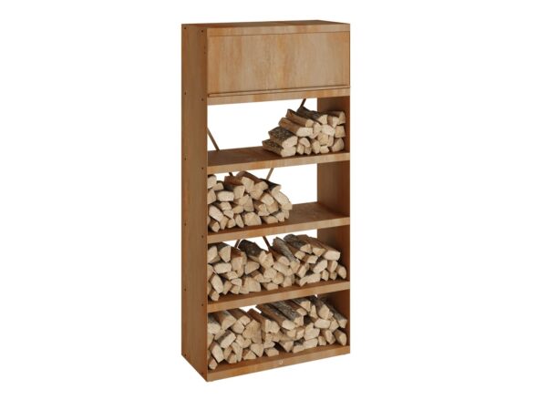 Holzkorb aus Corten™ | OFYR | OFYR Wood Storages