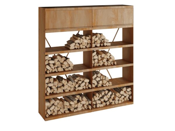Holzkorb aus Corten™ | OFYR | OFYR Wood Storages