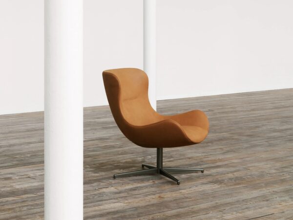 Drehbarer Sessel aus Leder mit Armlehnen | Living Divani - Image 4