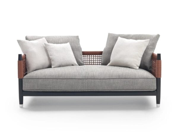 2-Sitzer Sofa aus gegerbtem Leder mit abnehmbarem Bezug | Flexform | Parker - Image 2