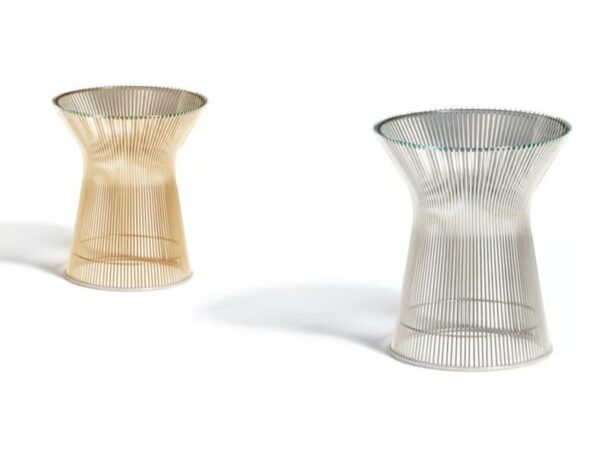 Runder Beistelltisch aus Stahl und Kristal | Knoll | Platner - Image 2
