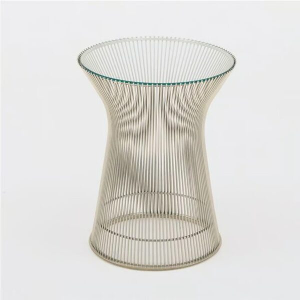 Runder Beistelltisch aus Stahl und Kristal | Knoll | Platner - Image 4