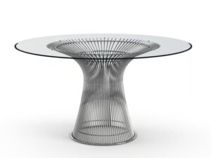 Runder Tisch aus Stahl und Glas | Knoll | Platner