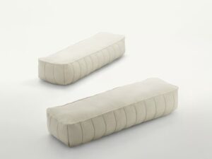 Rechteckige Sitzpuff aus Stoff mit abnehmbarem Bezug | Paola Lenti