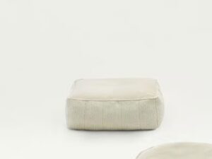 Quadratische Sitzpuff aus Stoff mit abnehmbarem Bezug | Paola Lenti