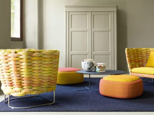 Gepolsterter Sitzpuff mit abnehmbarem Bezug | Paola Lenti | Smile - Image 4