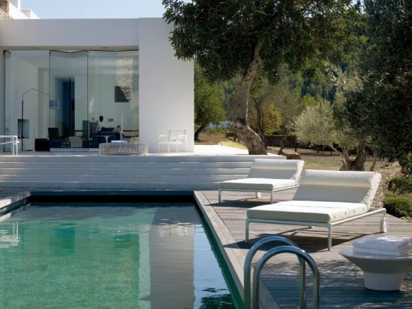 Verstellbarer Gartenliege aus Stoff mit Rollen | B&B Italia Outdoor | Springtime - Image 3