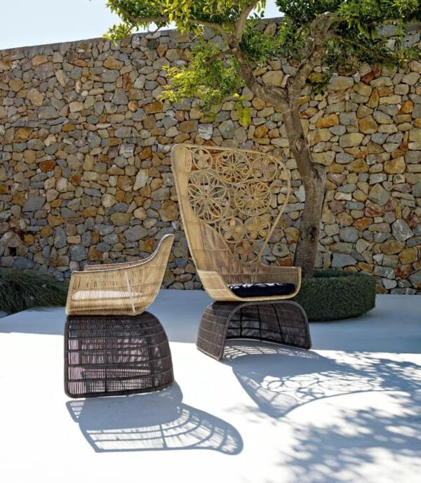 Gartensessel aus Polyethylen mit hoher Rückenlehne | B&B Italia Outdoor | Crinoline - Image 6