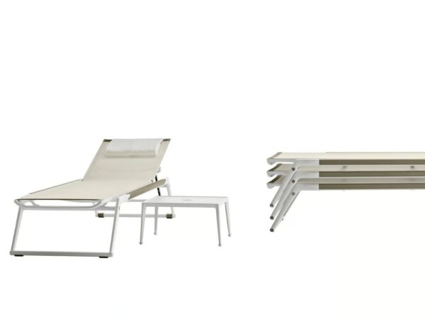 Stapelbarer verstellbarer Gartenliege aus Batyline® | B&B Italia Outdoor | Mirto - Image 2